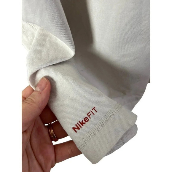 Nike Fit-Dry ACG Long Sleeve T-Shirt Cream Sze Small Cotton Blend Crewneck Men’s - Picture 4 of 7
